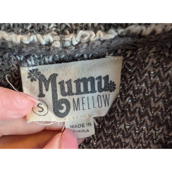 Show Me Your Mumu Yummy Sweater Gray Cozy Shawl Collar Boho Aztec Cardigan Small - Picture 9 of 11